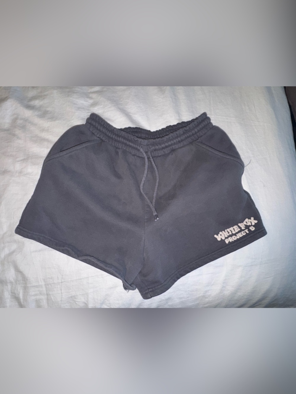 White Fox Boutique Charcoal Drawstring Athletic Shorts